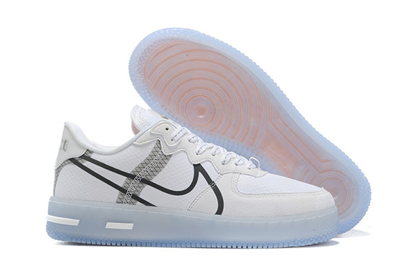Women's Air Force 1 Low Top White/Black Shoes 043